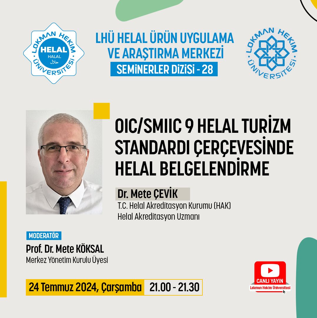 Oic Smiic Helal Truzim Standard Er Evesinde Helal Belgelendirme Lokman Hekim Niversitesi