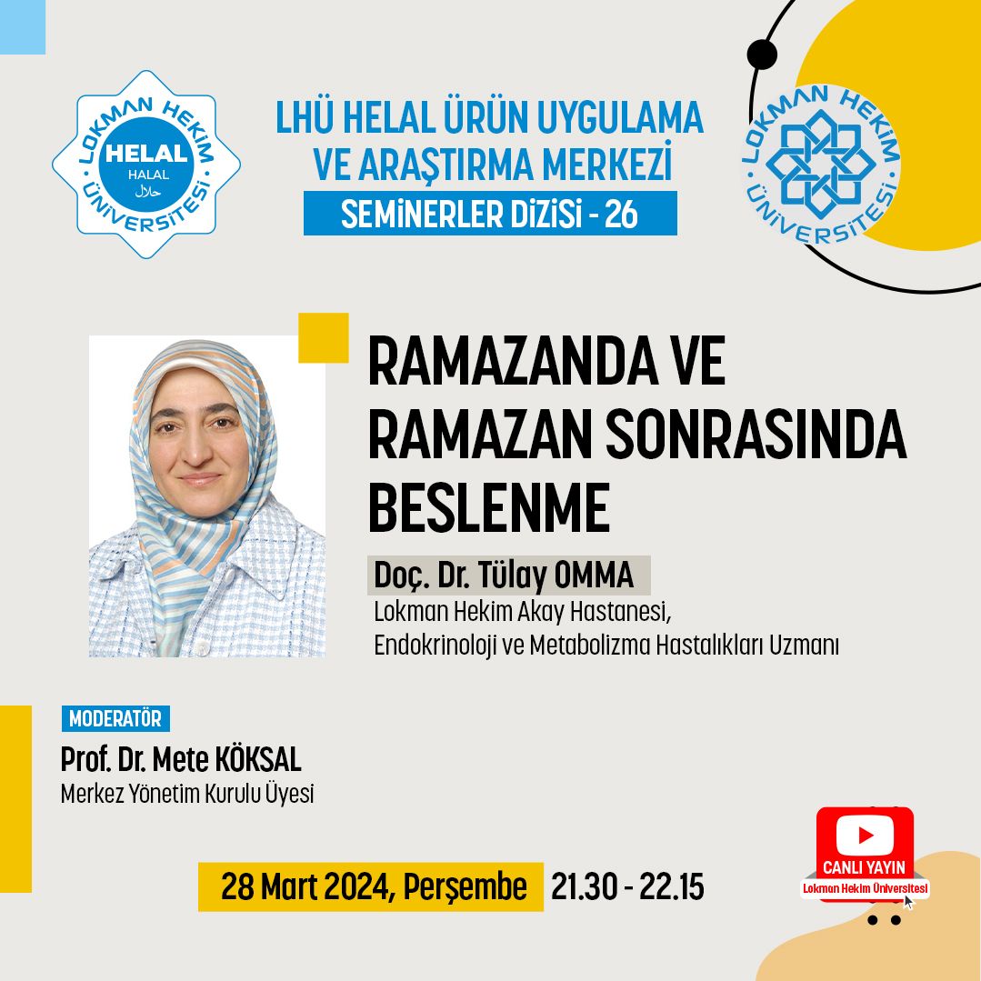 Ramazanda Ve Ramazan Sonras Nda Beslenme Lokman Hekim Niversitesi